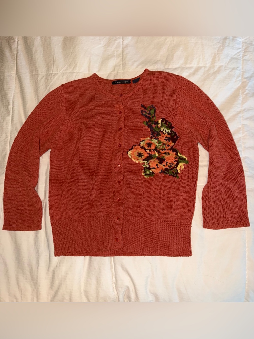 Vintage Anthropologie Intarsia Cardigan - Picture 1 of 6